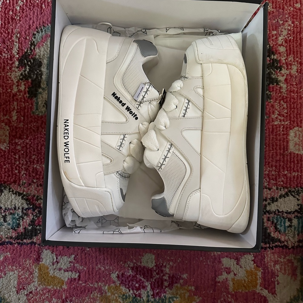 White Naked Wolfe platform sneakers